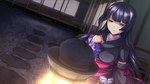  Tags: blue eyes,game cg,girl,izuna zanshinken (game),kimono,long hair,purple hair
