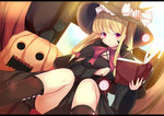  Score: 45 Tags: black socks,blazblue,blonde hair,book (books),bow,daiaru,dress,girl,halloween,loli,lollipop,long hair,rachel alucard,red eyes,socks,witch,witch hat