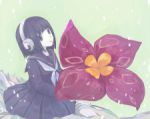  Score: 16 Tags:  (wire)_wires black_eyes black_hair flower_(flowers) fringe gabaisuito-n_(artist) girl headphones nene_nene plant_(plants) school_uniform short_hair sitting skirt utau 