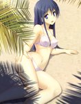  Tags: beach,bikini,blue eyes,blue hair,blush,girl,ihara asta,light erotic,looking at viewer,navel,open mouth,original,shadow,single,tall image