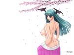  Tags: ark,breasts,capcom,cherry blossoms,demon girl,ecchi,light erotic,morrigan aensland,succubus,topless,vampire / darkstalkers (game)