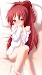  Score: 27 Tags: blush,girl,kisa (k isa),light erotic,loli,long hair,mahou shoujo madoka magica,red eyes,red hair,sakura kyouko,shirt,solo,tall image