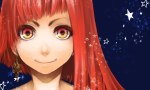  Score: 54 Tags: dark,earrings,face,girl,looking at viewer,multicolored eyes,original,red eyes,red hair,short hair,single,smile,star (stars),tagme (artist),wide image,yellow eyes