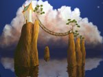  Score: 8 Tags:  bridge cliff cloud house landscape original rock tree water 