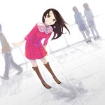  Score: 53 Tags: back,bow,brown eyes,brown hair,earrings,girl,knee boots,long hair,looking at viewer,nimirom (artist),original,pants,skirt,smile,standing,walking