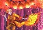  Score: 18 Tags: antique-teacup,bandages,blonde hair,demon mask,face paint,flower (flowers),lantern,leaf (leaves),long hair,male,mask,nail polish,original,pipe,pointy ears,single,smoke,smoking,traditional clothes,tree (trees),yellow eyes