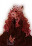  Score: 27 Tags: animal hat,blue eyes,blush,cat ears,girl,long hair,megurine luka,megurine luka (toeto),open mouth,pink hair,ringo78,simple background,solo,tall image,tears,toeto (vocaloid),vocaloid