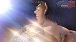  Tags: back,belt,black hair,coloring,dark,glowing eye (eyes),green eyes,hajime no ippo,highres,hikarinogiri,looking away,makunouchi ippo,male,muscle,profile,short hair,signed,single,sun,sunbeam,sunlight,wide image