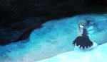  Score: 36 Tags:  blue_eyes blue_hair bow cirno dress girl ice_cream popsicle short_hair touhou water wings 