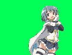  Tags: animated,blue eyes,blue hair,blush,dancing,dress,elbow gloves,gif,girl,gloves,hair ornament,hangaku,looking at viewer,mahou shoujo madoka magica,miki sayaka,open mouth,short hair,single,smile,thighhighs,transparent background,white thighhighs