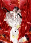 Score: 18 Tags: beads,bird (birds),black hair,blood,choker,code geass,code geass : lelouch of the rebellion,earrings,elbow gloves,feather (feathers),fingerless gloves,fire,flame,jewelry,lelouch lamperouge,male,phoenix,profile,purple eyes,red,short hair,single,tall image,transparency,wings