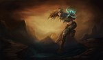  Score: 18 Tags: blonde hair,ezreal (league of legends),fingerless gloves,genderswap,girl,glasses,gloves,goggles,highres,league of legends (game),long hair,looking at viewer,mountain,navel,shorts,single,wide image