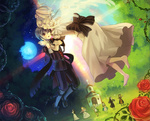  Tags:  barefoot bird (birds) blonde hair blush bow broom brown eyes brown hair chain church cloud (clouds) cross crying dress eyes closed flying girls grey hair male moon morikaku (umiharu) nun rose (roses) short hair sound horizon star (stars) sun sunlight tagme (character) tree (trees) twin braids 