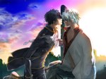  Score: 18 Tags: black hair,cloud (clouds),crying,eyes closed,gintama,hijikata toshiro,katana,male,neckerchief,open collar,profile,sakata gintoki,short hair,shounen ai,silver hair,silversnow,sky,sunset,tears,uniform,weapon