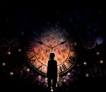  Tags: abstract,boy,clock,floral print,gears,harada miyuki,male,original,plant (plants),short hair,silhouette,single,space,star (stars)