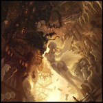  Score: 113 Tags: 2girls,angel wings,animal,back,bird (birds),black hair,black thighhighs,butterfly,cage,chain,checkered floor,chess,corset,couple,crown,destruction,eyes closed,face to face,falling,feather (feathers),frame,from behind,girl,light erotic,long hair,navel,organ,original,sakai yoshikuni (artist),simple background,skeleton,tattoo,thighhighs,twintails,underwear,white hair,white thighhighs