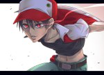  Score: 36 Tags: brown hair,glowing eye (eyes),male,navel,peaked cap,pokeball,pokemon,red eyes,red (pokemon),short hair,solo,white