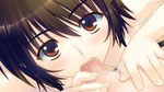  Tags: black hair,blush,censored,game cg,girl,hard erotic,penis,red eyes,short hair,white album 2 (game),wide image