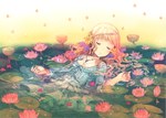 Score: 54 Tags: absurdres,blonde hair,cleavage,cross,dress,eyes closed,flower (flowers),girl,h2so4,highres,long hair,original,solo,star (stars),water,water lily Score: 54 Tags: absurdres,blonde hair,cleavage,cross,dress,eyes closed,flower (flowers),girl,h2so4,highres,long hair,original,solo,star (stars),water,water lily