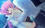  Tags: blush,breasts,censored,game cg,girl,hard erotic,highres,long hair,nipples,open mouth,prismatic princess union stars,red eyes,red hair,sex,white thighhighs
