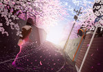  Score: 132 Tags: back,brown hair,cherry blossoms,cloud (clouds),flower (flowers),girl,goke shike (altamira05),hands behind back,original,petals,power lines,road,school uniform,short hair,single,sky,street,sunlight,tree (trees),uniform