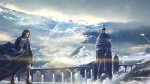  Score: 36 Tags:  armor background cape cloud fantasy katou_taira lightning original red_hair sky snow wallpaper widescreen 