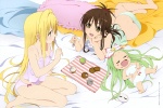  Score: 25 Tags: 2girls,blonde hair,brown hair,child,eyes closed,green hair,ice cream,konjiki no yami,light erotic,long hair,open mouth,panties,short hair,toloveru,underwear,yuuki mikan