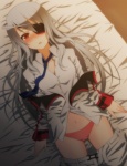  Score: 42 Tags: blush,eyepatch,girl,grey hair,infinite stratos,lacosoregashi,laura bodewig,light erotic,long hair,lying,navel,necktie,panties,red eyes,shirt,silver hair,solo