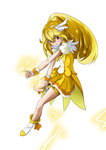  Score: 18 Tags: blonde hair,cure peace,dress,girl,kise yayoi,long hair,nukosann,ponytail,precure,single,smile precure!,tall image,tara,white,yellow eyes
