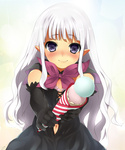  Score: 17 Tags: animal ears,blush,dress,elbow gloves,girl,ice cream,long hair,looking at viewer,melty (shining hearts),nishimuku meri,purple eyes,shining hearts,shining (series),tall image,white hair