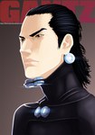 Tags: black hair,brown,face,gantz,inscription,katou masaru,lips,male,orange eyes,portrait,short hair,solo,tall image,themnaxs