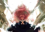  Score: 34 Tags:  aqua_eyes cross crying eyebrow_(pixiv) girl long_hair megurine_luka pink_hair ruins solo torn_clothes vocaloid 