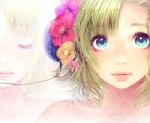  Score: 27 Tags: aqua eyes,bare shoulders,blush,close,eyes closed,face,flower (flowers),girl,green hair,gumi,hair flower,headphones,lace,looking at viewer,minami haruya,short hair,solo,vocaloid,(wire) wires