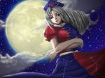  Tags:  hat moon silver_hair touhou yagokoro_eirin yuu_(hi_lite) 