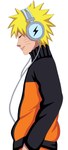  Score: 18 Tags: blonde hair,eyes closed,hand in pocket,headphones,jinchuriki,kraddy07,male,naruto,profile,short hair,simple background,smile,sweater,tall image,uzumaki naruto