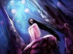  Score: 18 Tags: black hair,bubble (bubbles),erotic,girl,jellyfish,looking up,moni158,naked,nude,original,red eyes,single,sitting,underwater,very long hair