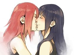 Rating: s Score: 39 Tags: 2girls bare_shoulders black_hair blush eyes_closed female hyuuga_hinata kazari_tayu kiss lips long_hair multiple_girls naruto red_hair smile tayuya wallpaper yuri