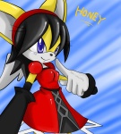 Rating: s Score: 5 Tags: 1girl animal_ears black_hair blue_eyes breasts cat dress furry gloves headband honey_the_cat sega smile sonic_the_hedgehog wings