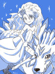 Rating: s Score: -1 Tags: 1boy crossdressing digimon digimon_adventure elbow_gloves garurumon gloves hair_flower ishida_yamato smile solo wedding_dress what