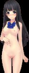 Rating: e Score: 10 Tags: 1girl black_hair blush bow breasts circle_4h hime_cut long_hair navel neck_ribbon nipples nude shinomiya_sumire shitou_(4h) simple_background solo tagme transparent_background uncensored zenra_toukou_shuukan_jikkouiinkai