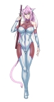 Rating: s Score: 21 Tags: 1girl absurdres animal_ears bare_shoulders black_beat bodysuit cat_ears cat_tail green_eyes highres katana original pink_hair simple_background solo sword tail weapon