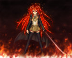 Rating: s Score: 3 Tags: atomix long_hair red_eyes red_hair shakugan_no_shana shana skirt sword tagme thighhighs weapon