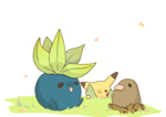 Rating: s Score: 3 Tags: diglett grass nintendo no_humans oddish pikachu pokemon simple_background