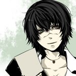 Rating: s Score: 8 Tags: black_hair blue_eyes capcom devil_may_cry devil_may_cry_3 dress_shirt female heterochromia jewelry lady_(devil_may_cry) lowres necklace red_eyes scar sezco shirt short_hair solo white_shirt