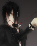 Rating: s Score: 11 Tags: artist_request black_hair blood collar kuroshitsuji male_focus red_eyes sebastian_michaelis tagme