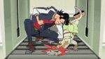 Rating: s Score: 10 Tags: angry animated animated_gif black_hair cat dandy_(space_dandy) lowres meow_(space_dandy) space_dandy