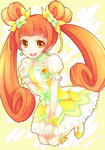 Rating: s Score: 3 Tags: 1girl boots brown_eyes brown_hair choker cure_rosetta dokidoki!_precure double_bun dress flower hair_flower hair_ornament long_hair magical_girl open_mouth precure ribbon ritsu_(iqpi) solo twintails wrist_cuffs yotsuba_alice