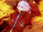Rating: s Score: 3 Tags: 1boy arc_system_works blazblue heterochromia male_focus open_mouth ragna_the_bloodedge short_hair solo white_hair
