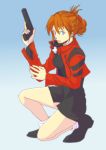Rating: s Score: 6 Tags: 1girl blue_eyes gun handgun katsuragi_misato katsuragi_misato_(cosplay) necklace neon_genesis_evangelion red_hair soryu_asuka_langley weapon