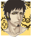 Rating: s Score: 1 Tags: 1boy earrings facial_hair goatee jewelry male_focus one_piece portrait sasanoha112233 solo trafalgar_law